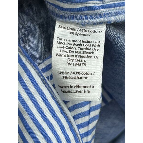 NWT Vineyard Vines Womens Blue Ocean Bow Front Cropped Catamaran Pants Size 16 - Picture 6 of 9